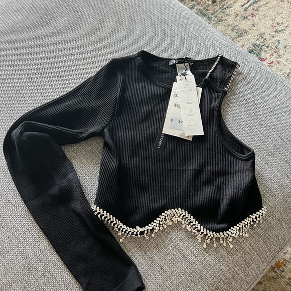 Zara Seamless Rhinestone Top - Picture 2 of 4